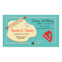Retro Bakery Cookie Business card Bread Back