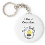 Retro Bakery I Heart Cupcakes Key Chain! keychains