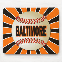RETRO BALTIMORE BASEBALL MOUSE PADS