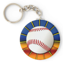 Retro Baseball Key Chain