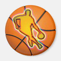 RETRO BASKETBALL MAGNETS