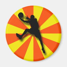 RETRO BASKETBALL PLAYER MAGNETS