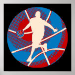Retro Basketball & Player Poster