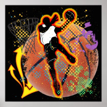 RETRO BASKETBALL POSTER