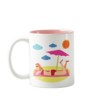 Retro Beach Pinup Girl Mug