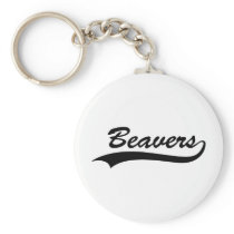 Retro Beaver Key Chain