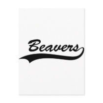 Retro Beaver Post Card