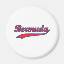 Retro Bermuda Refrigerator Magnet