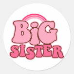 Retro Big Sister Round Sticker