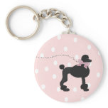 Retro Black and Pink  Keychain