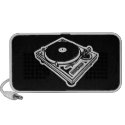 Retro Black And White DJ Turntable speakers