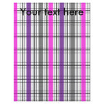Retro black pink and white plaid