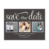 RETRO BLACK | SAVE THE DATE ANNOUNCEMENT POST CARD