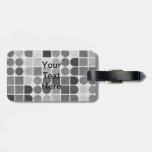Retro Black & White Geometric Pattern Luggage Tags