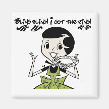 Retro Bling Ring Tshirts and Gifts Fridge Magnet
