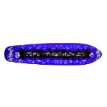 Retro blue black psychedelic rectangles skate board deck