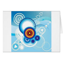 retro blue effect greeting cards