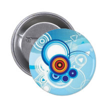 retro blue effect pin