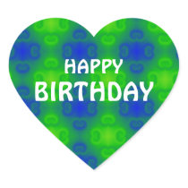 Retro Blue Green Birthday