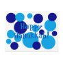Retro Blue Hanukkah Dots Post Cards