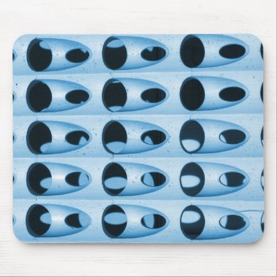 retro blue metal mouse pads by DonnaGrayson_Photos