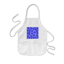 Retro blue pattern. Circles design. Apron