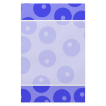 Retro blue pattern. Circles design. Full Color Flyer