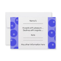Retro blue pattern. Circles design. Custom Invitations