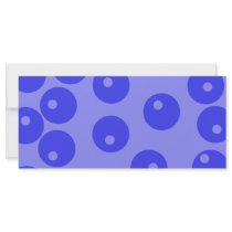 Retro blue pattern. Circles design. Full Color Rack Card