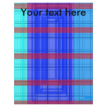 Retro blue red transparent plaid flyers