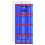 Retro blue red transparent plaid rack cards