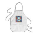 Retro Blue Robot Kids aprons