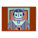 Retro Blue Robot Kids cards