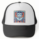 Retro Blue Robot Kids hats