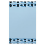 retro blue customized stationery