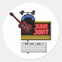 Retro Blues Juke Joint Stickers