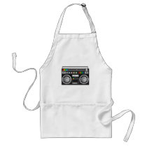 retro boombox ghetto blaster graphic apron