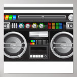 retro boombox ghetto blaster graphic posters