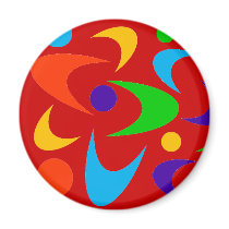 Retro Boomerang Fridge Magnets