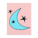 Retro Boomerang Stars postcards