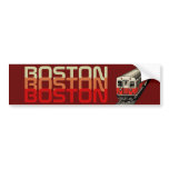 Retro Boston Bumper Sticker bumper stickers