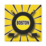 RETRO BOSTON HOCKEY FRIDGE MAGNETS
