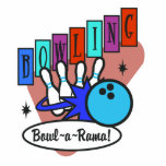 retro bowl-a-rama sign photo sculptures