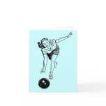 Retro Bowler Greeting Card