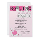 Retro Bowling Birthday Party Invitation