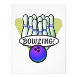 retro bowling design personalized invitations