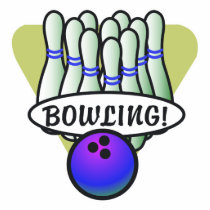 retro bowling design photo sculpture