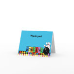 RETRO BOWLING PARTY Folded Thank you notes