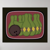 Retro Bowling Poster