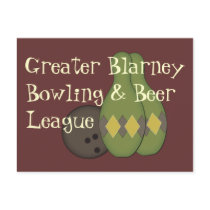 Retro Bowling Set Postcard
